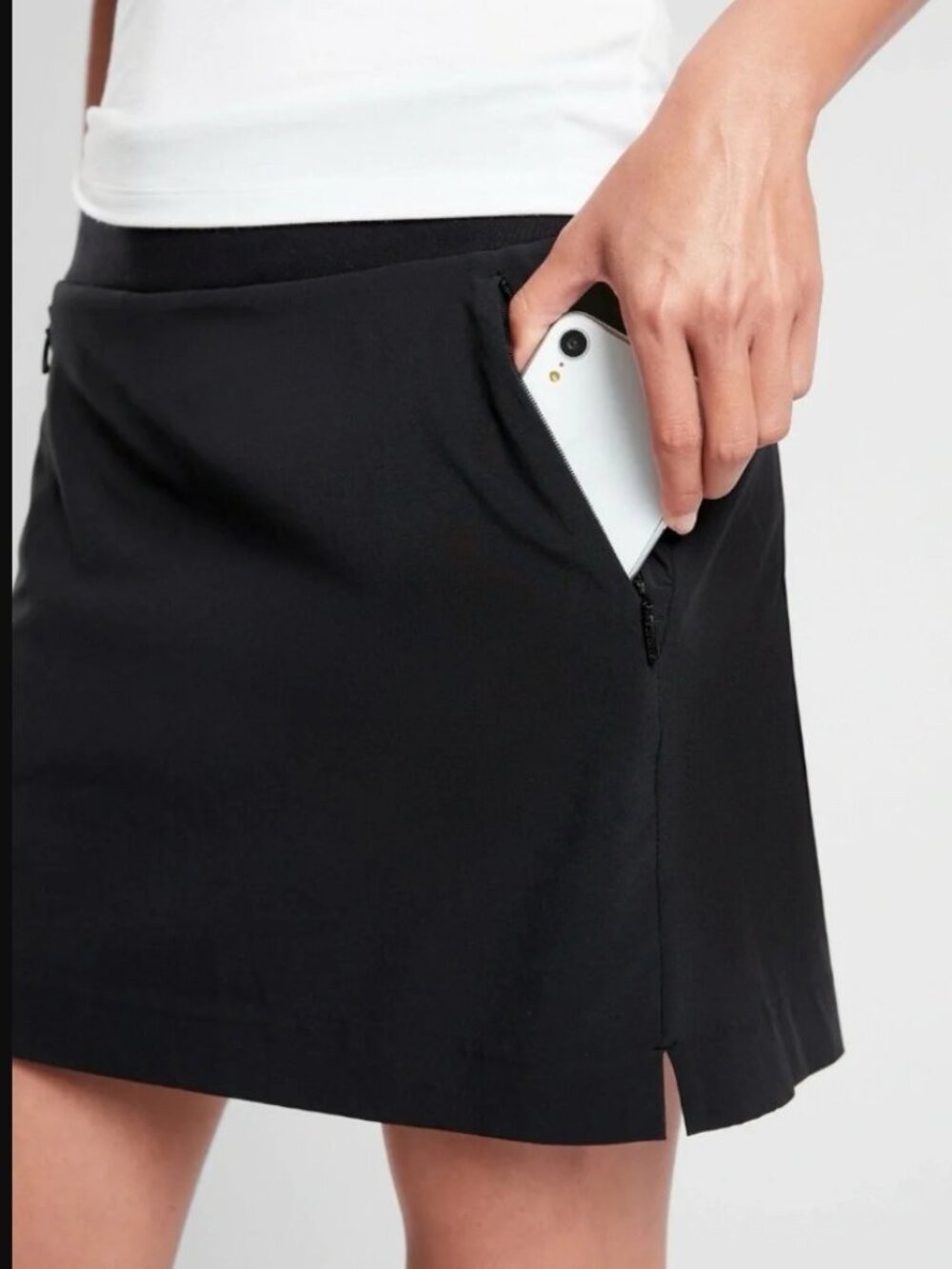Athleta Soho Skort Black Minimalist Casual Golf/Sports Skirt - Picture 3 of 12